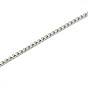 304 fabricación de collares de cadena veneciana de acero inoxidable, 23.43 pulgadas ~ 23.82 pulgadas (595~605 mm) x 2 mm