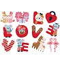 День святого Валентина, животные и слова, любовь, алмазные наклейки, наборы для начинающих, включая точечную ручку, тарелка, Стразы, клей глина