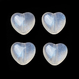 Pearlized Acrylic Beads, Heart