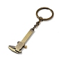Porte-clés pendentif pied à coulisse en alliage, avec l'anneau de la clé de fer