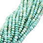 Chapelets de perles amazonite naturelles  , facette, rondelle