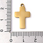 Placage ionique (ip) 304 pendentifs en acier inoxydable, breloque croix