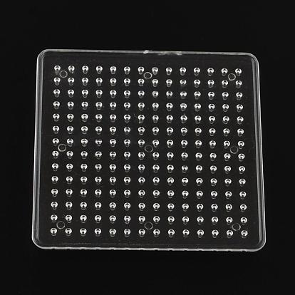 Square ABC Plastic Pegboards used for 5x5mm DIY Fuse Beads, 79x79x5mm