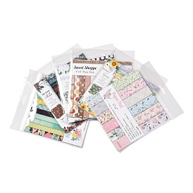 Scrapbook Paper Pad, for DIY Album Scrapbook, Greeting Card, Background Paper, Square, Colorful