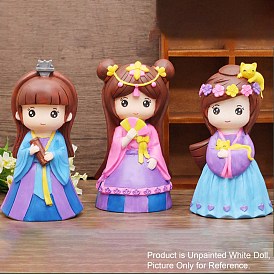 DIY Unpainted Gypsum Doll Crafts, Plaster Painted Dolls for Kids Painting & Drawing Toy Supplies