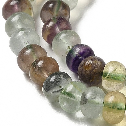 Natural Colorful Fluorite Beads Strands, Rondelle
