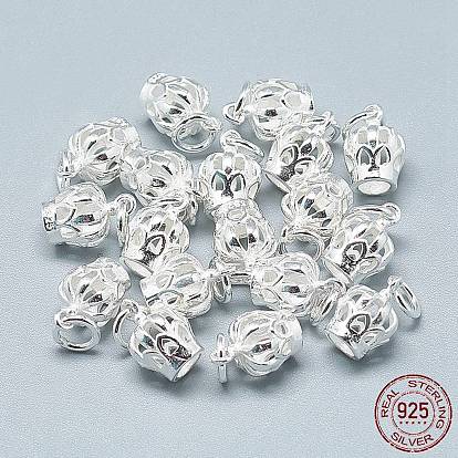 925 Sterling Silver Charms, with Jump Ring, Crown