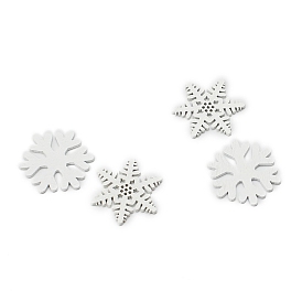 Snowflake Wood Floss Bobbins, for Cross Stitch, Thread Craft and DIY Sewing Embroidery Craft
