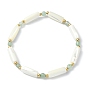 Ensemble de bracelets extensibles en perles de style naturel mélangé avec pierres précieuses et coquillages blancs, bracelets empilables pour femmes