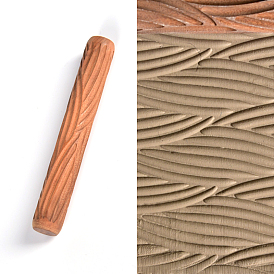 Wooden Handle Clay Texture Roller, Pottery Tools