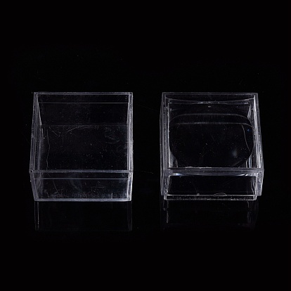 Прозрачные пластиковые коробки-лупы для просмотра колец, кубики-лупы для монет, ювелирные изделия, камни, образцы