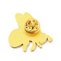 Pin de esmalte de abeja con montaña, insignia de aleación para ropa de mochila, dorado