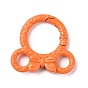 Spray Painted Alloy Spring Gate Rings, Rings with Bowknot