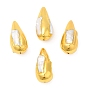 Cuentas cónicas de perlas keshi naturales de estilo barroco, larga duración plateado, con oro chapado fornituras de latón