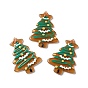 Christmas Resin Pendants, Glitter Charms for Christmas Party Decoration