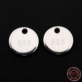 925 лапки из стерлингового серебра, вырезанный с помощью 925, плоские круглые прелести