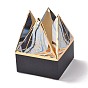 Cajas de regalo plegadas en papel, pirámide triangular con palabra solo para ti y cinta, para regalos dulces galletas envoltura