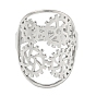 Anillo con engranaje 304 anillos ajustables de acero inoxidable, anillo de dedo hueco para hombres y mujeres