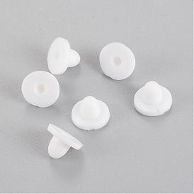 Rubber Clip on Earring Pads, Half Drilled