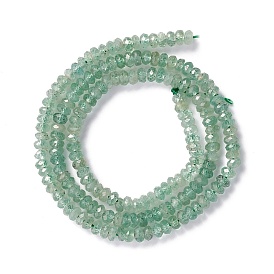 Grade AA Natural Green Kyanite Beads Strands, Faceted, Flat Round