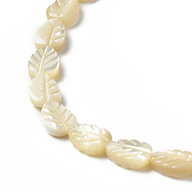 Natural Trochid Shell/Trochus Shell Beads Strands, Leaf