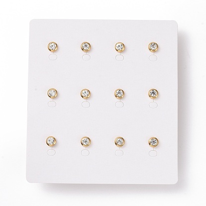 Boucles d'oreilles colonne strass, 304 bijoux en acier inoxydable pour femmes