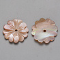 Natural Pink Shell Beads, Flower