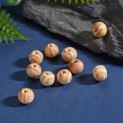 Natural Unfinished Wood Beads, Round Wooden Loose Beads Spacer Beads for Craft Making, Lead Free