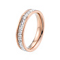 Anillo de dedo de diamantes de imitación de cristal, 201 joyas de acero inoxidable para mujer