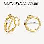 Anillo geométrico irregular de doble fila ajustable apilable perlas cultivadas anillos abiertos moda minimalista doble círculo anillo de pulgar joyería para mujer