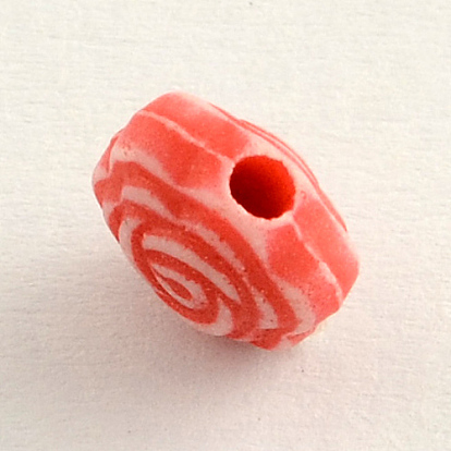 Craft Style Acrylic Beads, Flower, 7.5x5mm, Hole: 2mm, about 2800pcs/500g