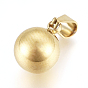 304 définit bijoux en acier inoxydable, boucles d'oreilles et pendentifs boule, avec des noix de l'oreille