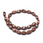 Synthetic Goldstone Beads Strands, Oval
