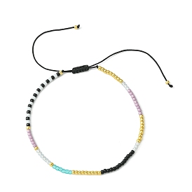 Glass Seed Braided Bead Bracelet for Women