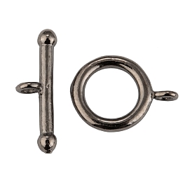Латунные кольца тумблеров застежки, кольцо: 19x14x3 мм, бар: 7x22x4 мм, отверстие : 1.5 мм