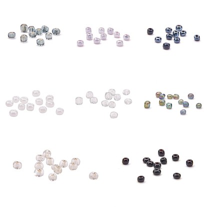 6/0 perles de rocaille en verre mélangé, 4mm, Trou: 1mm