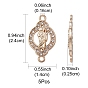 Religion Alloy Connector Charms with Crystal Rhinestone, Nickel, Oval Links with Saint