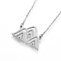 304 Stainless Steel Pendant  Necklaces, Mountains
