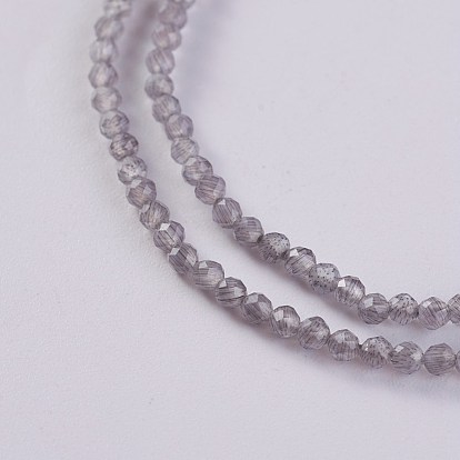 Chapelets de perles en verre, facette, ronde