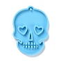 DIY Skull with Heart Pendant Silicone Molds, Resin Casting Molds, For UV Resin, Epoxy Resin Jewelry Making, Halloween Theme