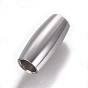 304 Stainless Steel Magnetic Clasps with Glue-in Ends, Rice