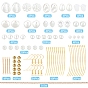 SUNNYCLUE DIY Imitation Pearl Dangle Earring Making Kits, Geometry Glass & Acrylic Beads, Brass Earring Hooks & Jump Rings & Pins & Links