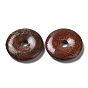 Natural Polychrome Jasper/Picasso Stone/Picasso Jasper Pendants, Donut/Pi Disc Charms