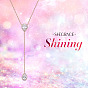 SHEGRACE 925 Sterling Silver Pendant Necklaces, with Grade AAA Cubic Zirconia and Cable Chains, Drop