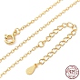 925 Sterling Silver Chain Necklace, Flat Cable Chains, with S925 Stamp, Long-Lasting Plated