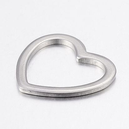 304 Stainless Steel Linking Rings, Heart