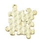 Zinc Alloy Enamel Pendants, Light Gold, Puzzle Charm