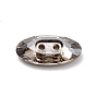 2 -Botones de diamantes de imitación de cristal con forma de ojo de caballo, facetados