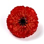 Cellulose Acetate(Resin) Claw Hair Clips, with Golden Iron Findings, Poppy Flower