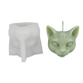Силиконовые формы для свечей в форме кошки, формы для литья смолы, для изготовления ароматических свечей